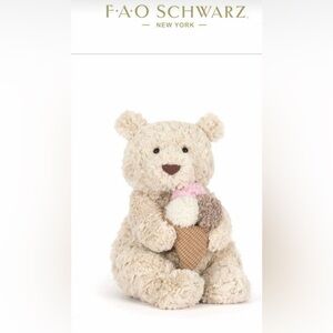 NWT Jellycat Oatus Bear w/ Ice Cream NYC Exclusive! RARE AND HTF!